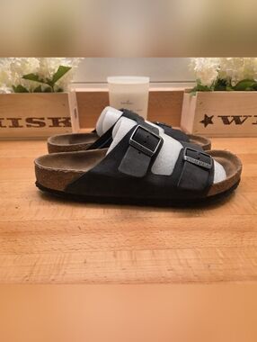 Birkenstock Arizona Sandals Black Oiled Leather Men's Size 43